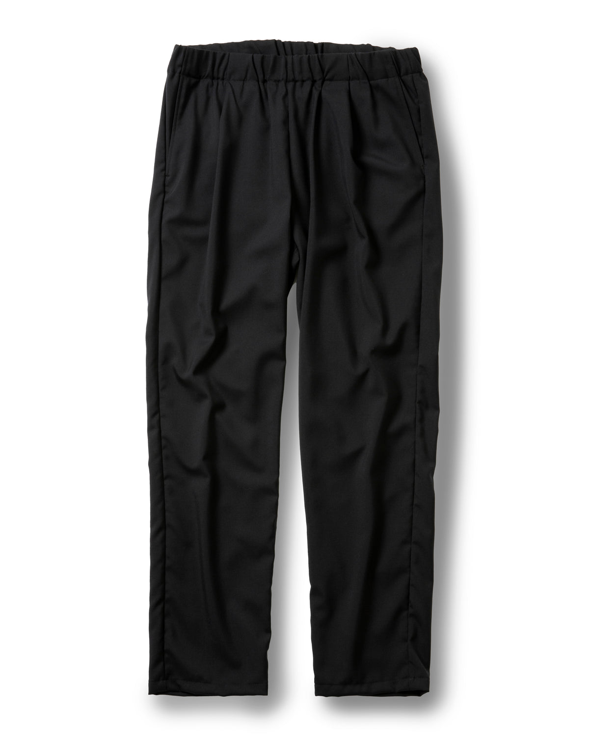 WOOL EASY PANTS - BLACK— PMC PERMANENT